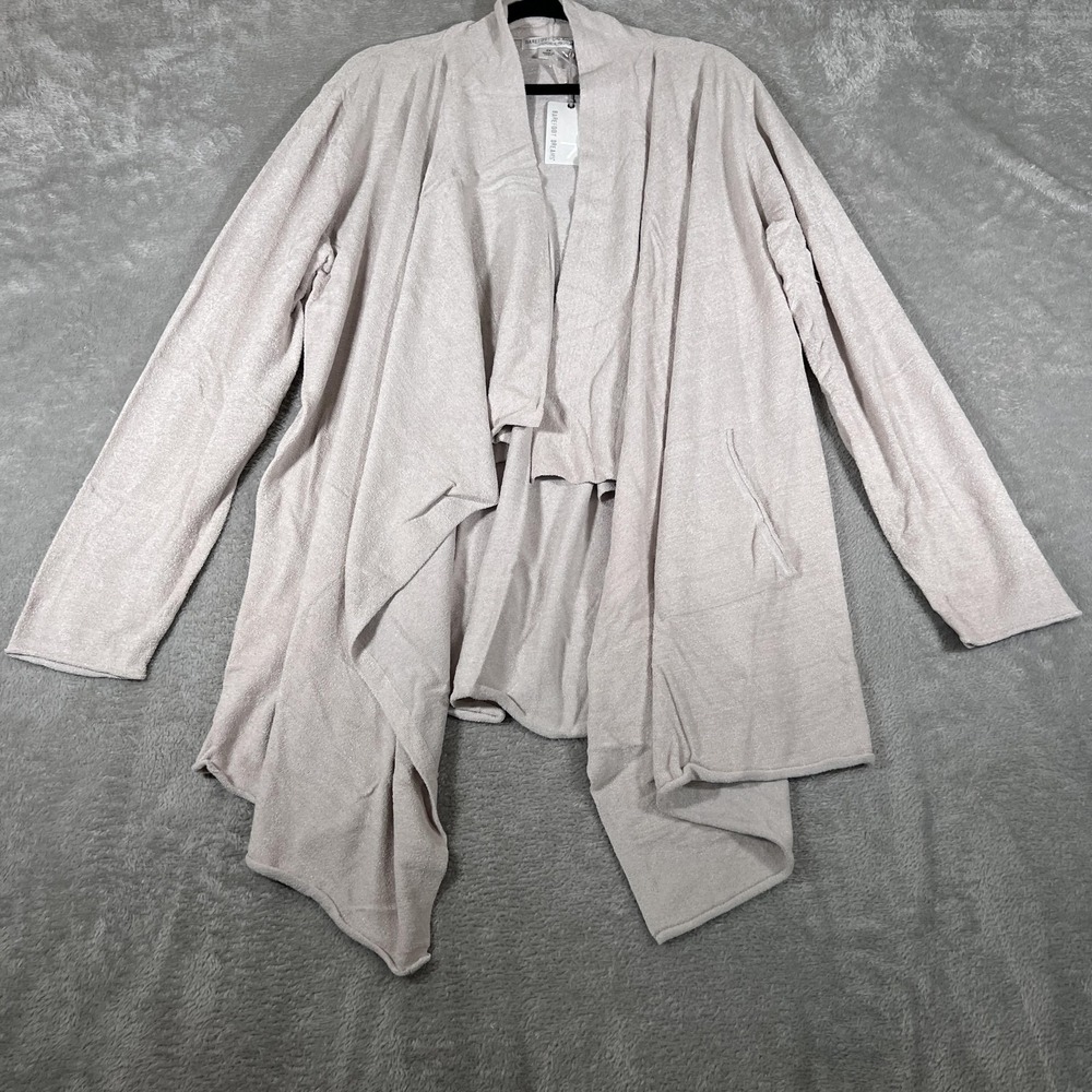 Barefoot Dreams Cardigan Womens 2X Fog Gray CozyChic Ultra Lite Hi/Lo Open Front